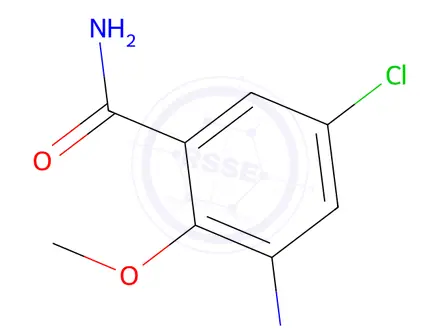 Chemical structure of 3-amino-5-chloro-2-methoxybenzamide