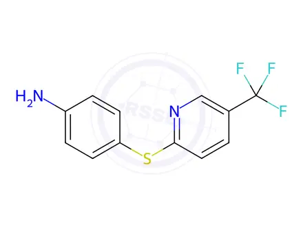 Chemical structure of 4-{[5-(Trifluoromethyl)-2-pyridinyl]-sulfanyl}aniline