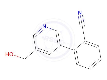 Chemical structure of 2-(5-(Hydroxymethyl)pyridin-3-yl)benzonitrile