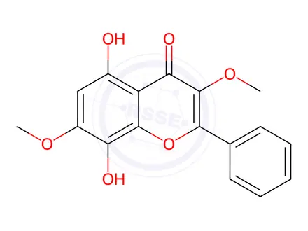 Chemical structure of 5,8-Dihydroxy-3,7-dimethoxyflavone