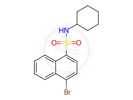 Chemical structure of 4-Bromo-N-cyclohexylnaphthalene-1-sulfonamide