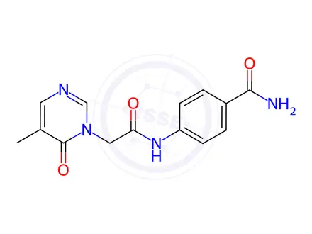 Chemical structure of 4-(2-(5-Methyl-6-oxopyrimidin-1(6H)-yl)acetamido)benzamide