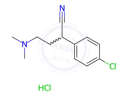 Chemical structure of 2-(4-Chlorophenyl)-4-dimethylaminobutyronitrile hydrochloride
