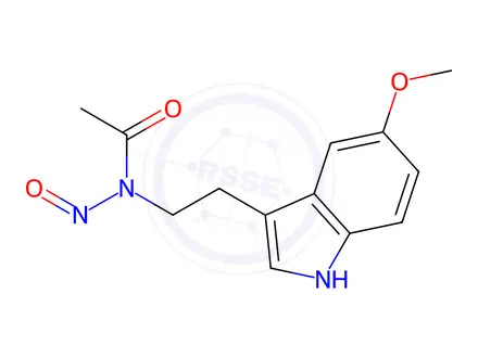 Chemical structure of Melatonin Impurity 40 (N2-Nitroso Melatonin)