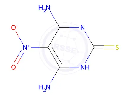 Chemical structure of 4,6-Diamino-5-nitropyrimidine-2(1H)-thione