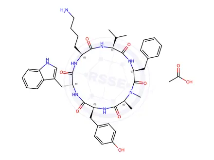 Chemical structure of Seglitide Acetate