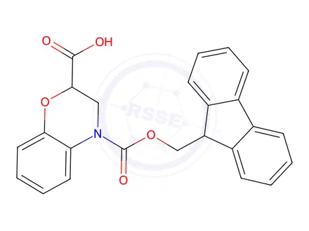 Chemical structure of 4-{[(9h-fluoren-9-yl)methoxy]carbonyl}-3,4-dihydro-2h-1,4-benzoxazine-2-carboxylic acid