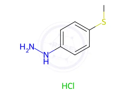 Chemical structure of 1-(4-(Methylthio)phenyl)hydrazine Hydrochloride