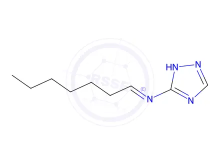 Chemical structure of 3-(Heptylideneamino)-1H-1,2,4-triazole