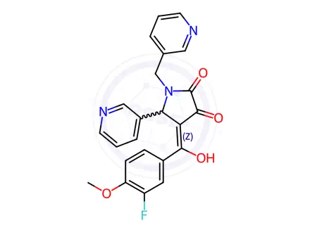 Chemical structure of 4-(3-Fluoro-4-methoxybenzoyl)-3-hydroxy-5-(pyridin-3-yl)-1-(pyridin-3-ylmethyl)-1H-pyrrol-2(5H)-one
