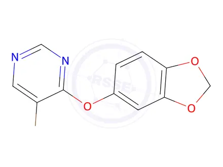 Chemical structure of 4-(2H-1,3-Benzodioxol-5-yloxy)-5-bromopyrimidine