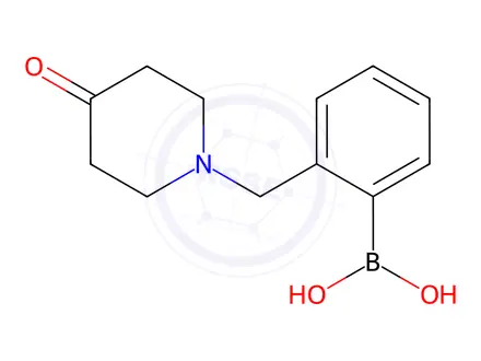 Chemical structure of {2-[(4-Oxopiperidin-1-yl)methyl]phenyl}boronic Acid
