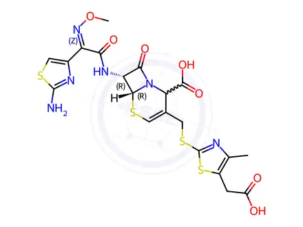 Chemical structure of Cefodizime double bond displacement Impurity