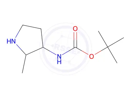 Chemical structure of tert-butyl N-(2-methylpyrrolidin-3-yl)carbamate