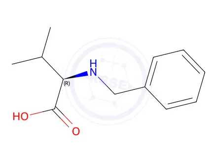 Chemical structure of (R)-2-(Benzylamino)-3-methylbutanoic acid