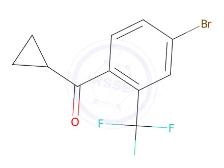 Chemical structure of [4-bromo-2-(trifluoromethyl)phenyl](cyclopropyl)methanone