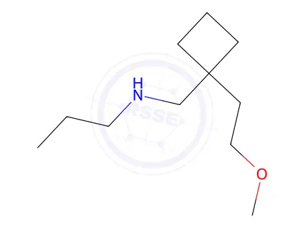 Chemical structure of n-((1-(2-Methoxyethyl)cyclobutyl)methyl)propan-1-amine