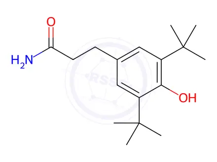 Chemical structure of 3-(3,5-Di-tert-butyl-4-hydroxylphenyl)propionamide