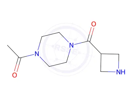 Chemical structure of 1-[4-(azetidine-3-carbonyl)piperazin-1-yl]ethan-1-one