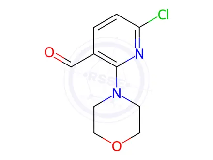 Chemical structure of 6-Chloro-2-morpholinonicotinaldehyde