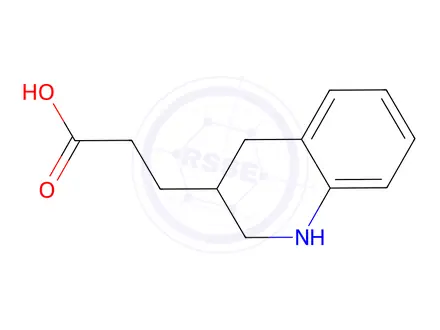 Chemical structure of 3-(1,2,3,4-tetrahydroquinolin-3-yl)propanoic acid