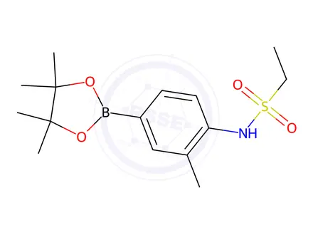 Chemical structure of N-(2-methyl-4-(4,4,5,5-tetramethyl-1,3,2-dioxaborolan-2-yl)phenyl)ethanesulfonamide