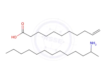 Chemical structure of undec-10-enoic acid, compound with 2-tridecylamine (1:1)