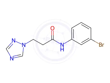 Chemical structure of n-(3-Bromophenyl)-3-(1h-1,2,4-triazol-1-yl)propanamide