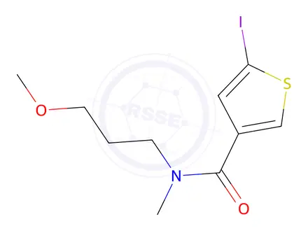Chemical structure of 5-Iodo-N-(3-methoxypropyl)-N-methylthiophene-3-carboxamide