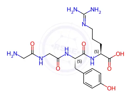 Chemical structure of Gly-Gly-Tyr-Arg