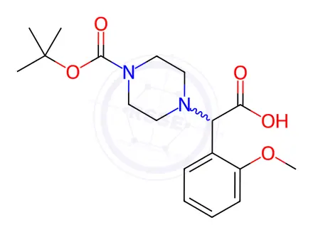 Chemical structure of 2-(4-Boc-piperazinyl)-2-(2-methoxyphenyl)acetic acid