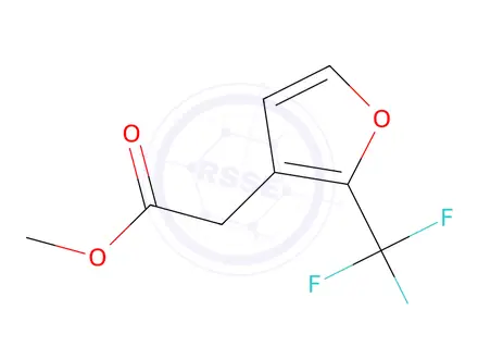 Chemical structure of Methyl 2-(2-(trifluoromethyl)furan-3-yl)acetate