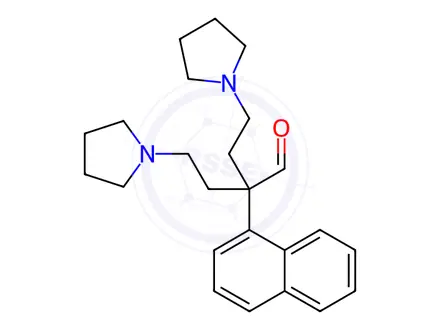 Chemical structure of α-(1-Naphtyl)-α-[2-(1-pyrrolidinyl)ethyl]-1-pyrrolidinebutanal