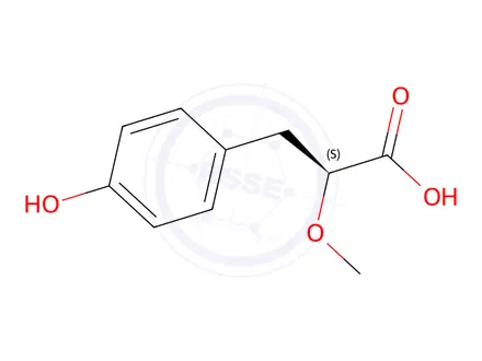 Chemical structure of (S)-3-(4-Hydroxyphenyl)-2-methoxypropanoic acid
