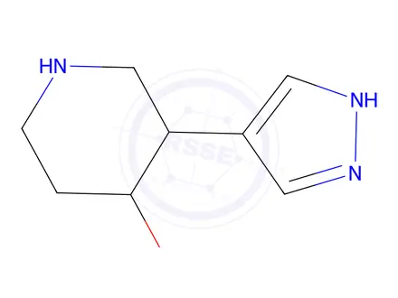 Chemical structure of 3-(1H-pyrazol-4-yl)piperidin-4-ol
