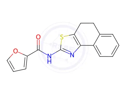 Chemical structure of N-(4,5-Dihydronaphtho[1,2-d]thiazol-2-yl)furan-2-carboxamide