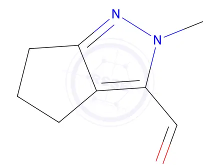 Chemical structure of 2-Methyl-2H,4H,5H,6H-cyclopenta[c]pyrazole-3-carbaldehyde