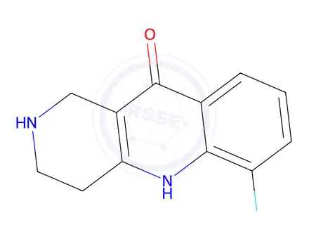 Chemical structure of 6-Fluoro-1H,2H,3H,4H,5H,10H-benzo[b]1,6-naphthyridin-10-one