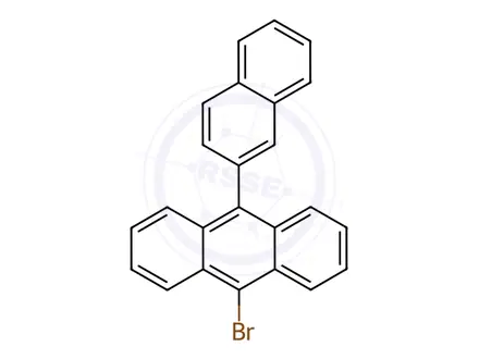 Chemical structure of 9-Bromo-10-(2-naphthyl)anthracene