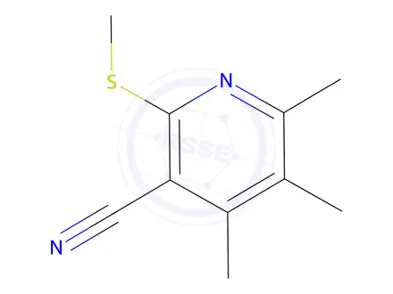 Chemical structure of 4,5,6-Trimethyl-2-(methylthio)nicotinonitrile