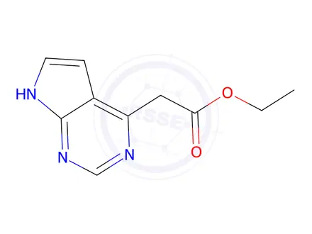 Chemical structure of Ethyl 2-(7H-pyrrolo[2,3-d]pyrimidin-4-yl)acetate