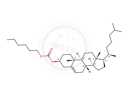 Chemical structure of CHOLESTEROL N-HEXYL CARBONATE