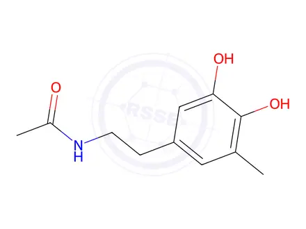 Chemical structure of Acetamide, N-[2-(3,4-dihydroxy-5-methylphenyl)ethyl]-(9CI)