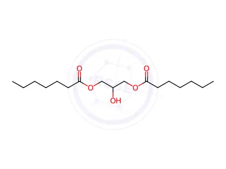 Chemical structure of 1,3-Diheptanoylglycerol