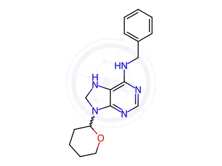 Chemical structure of N-Benzyl-9-(tetrahydro-2H-pyran-2-yl)-8,9-dihydro-7H-purin-6-amine