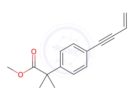 Chemical structure of 4-[(2-Vinyl]-1-enthyne)-α,α-dimethyl-benzeneacetic Acid Methyl Ester