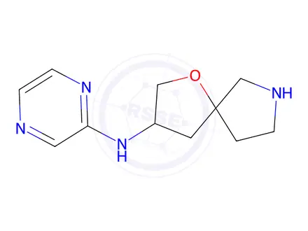 Chemical structure of N-(Pyrazin-2-yl)-1-oxa-7-azaspiro[4.4]nonan-3-amine
