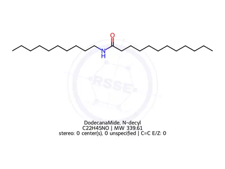 Chemical structure of DodecanaMide, N-decyl-