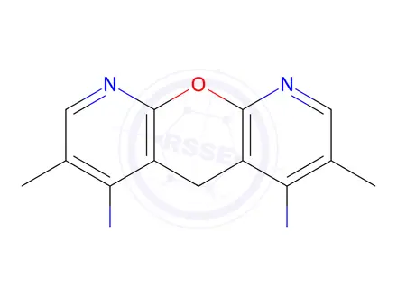 Chemical structure of 3,7-dimethyl-5H-pyrano[2,3-b:6,5-b']dipyridine-4,6-diamine