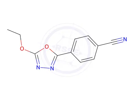 Chemical structure of Benzonitrile, 4-(5-ethoxy-1,3,4-oxadiazol-2-yl)-(9CI)